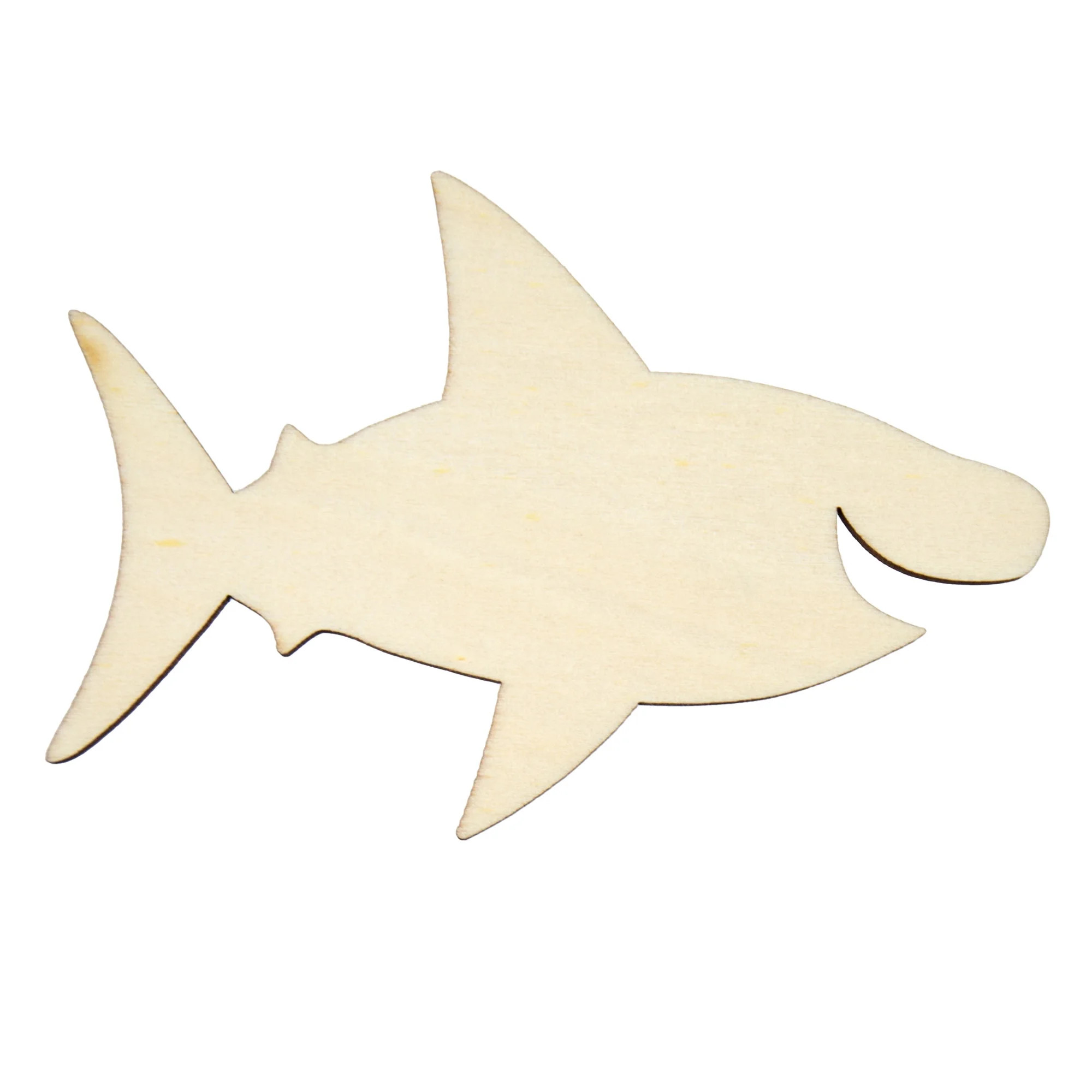 Hello Hobby Wood Shark Shape, Ready-to-Decorate Die-Cut Shape, 4 in. x 2.7 in., 0.03 lbs - Walmar... | Walmart (US)