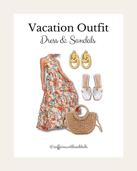 Summer vacation outfit inspo! This printed dress is perfect for the beach! I paired it with a sandal and rattan bag! 

My exact dress is waitlisted, but I’ve linked a few similar!

White sandal, gold jewelry, beach outfit, vacation outfit, summer style


#LTKmidsize #LTKSeasonal #LTKstyletip