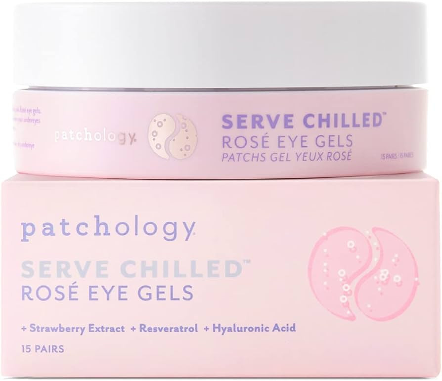 Patchology Serve Chilled Rosé Eye Gels - Eye Patches for Puffy eyes & Dark Circles, Gel Eye Patc... | Amazon (US)