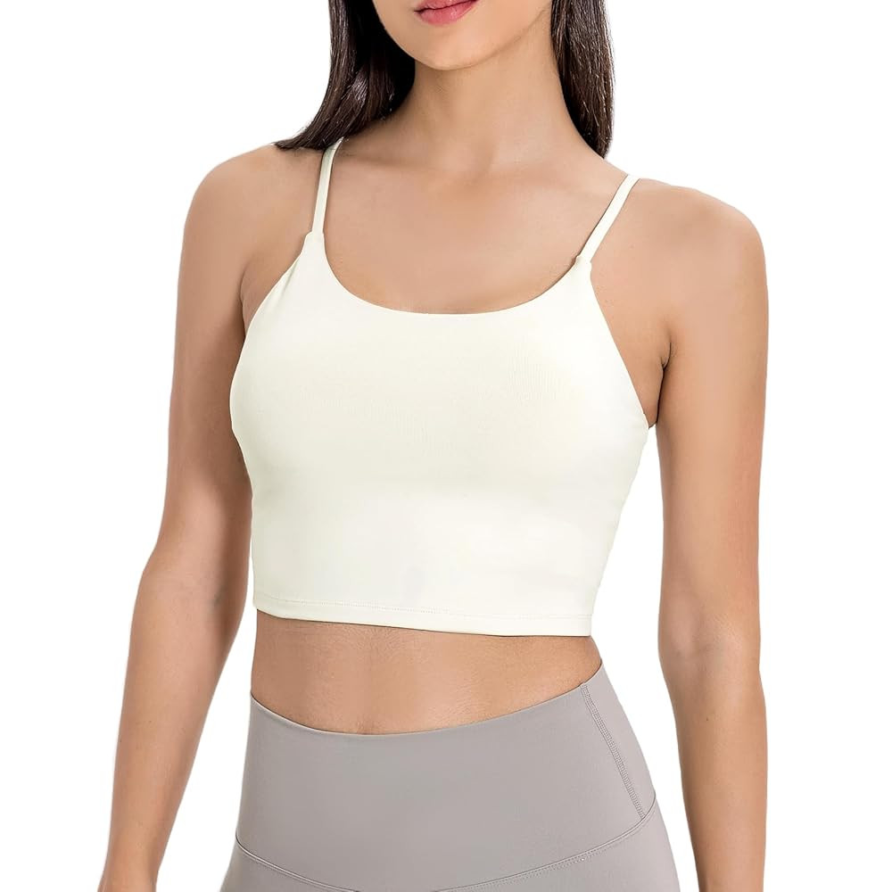 Lemedy Women Padded Sports Bra Fitness Workout Running Shirts Yoga Tank Top | Amazon (US)