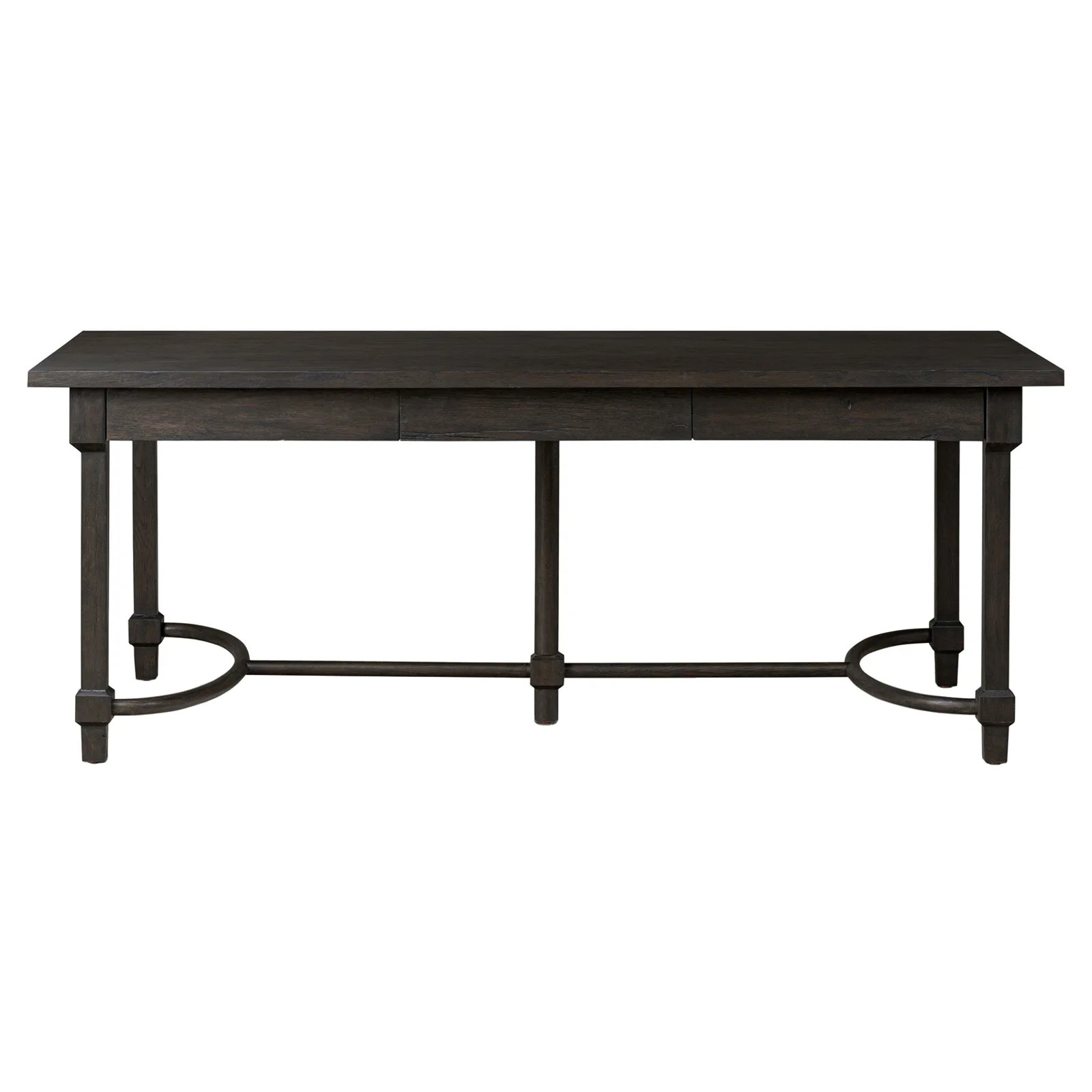 Edison Smoked Black Desk | Kathy Kuo Home