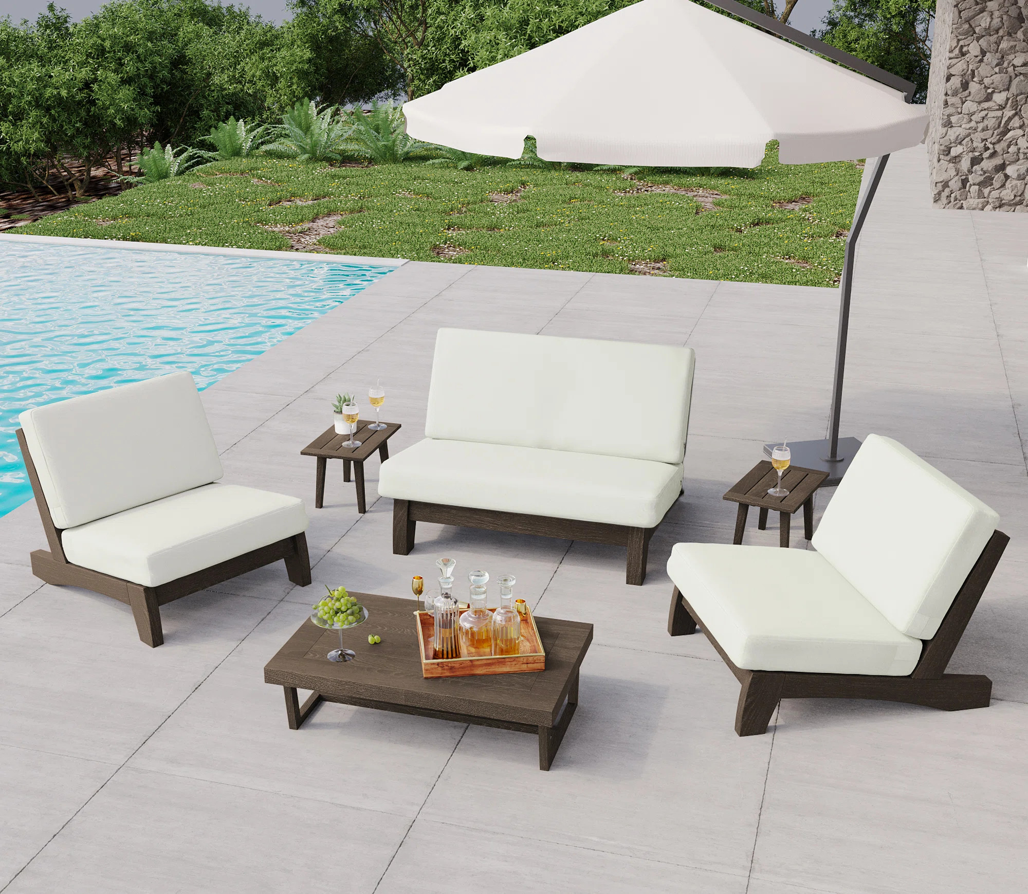 Millwood Pines Demarrea 4 - Person Outdoor Seating Group with Cushions | Wayfair | Wayfair North America