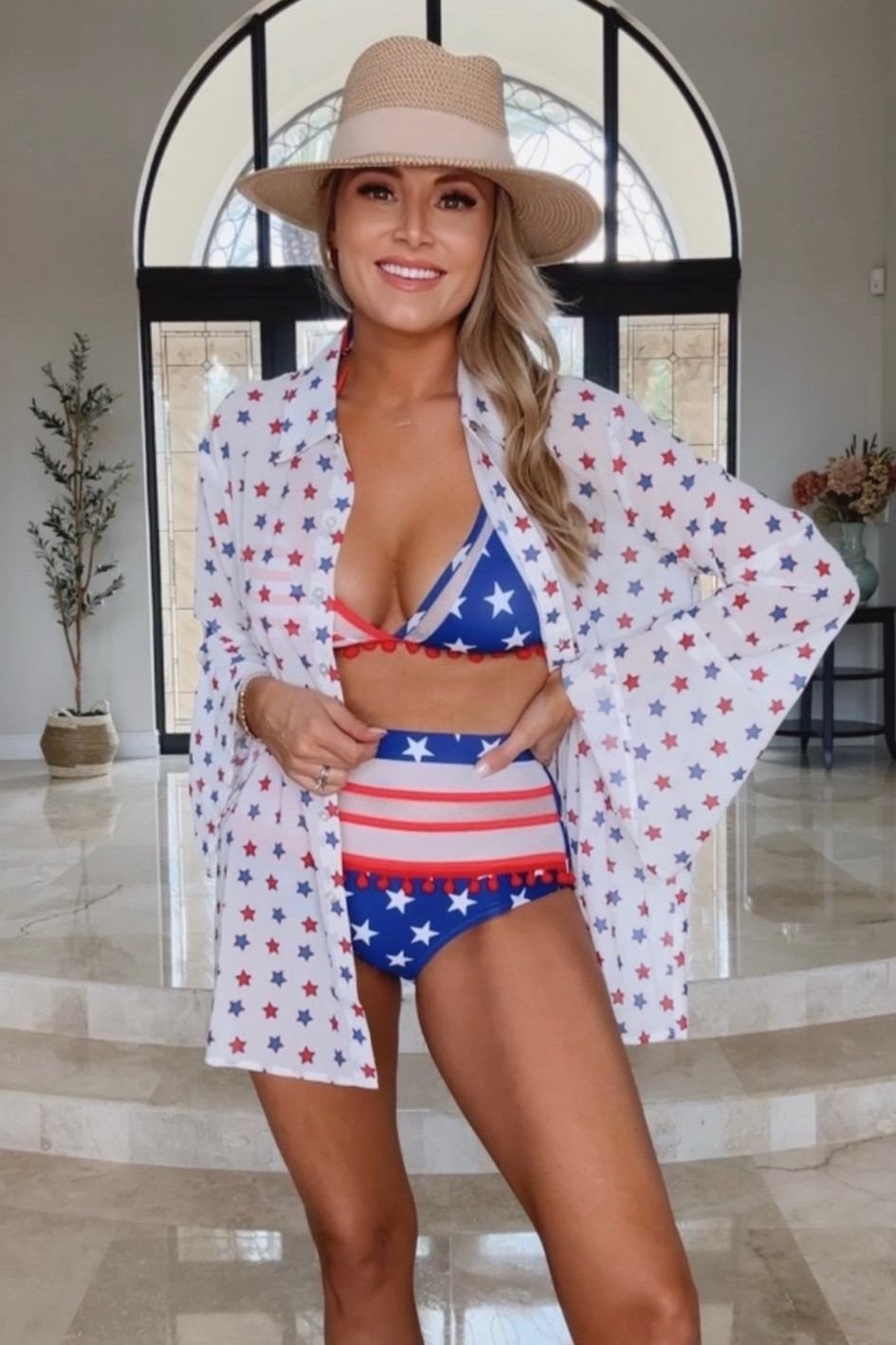 Patriotic style patriotic outfit, Memorial Day outfit it true to size swimsuit wearing medium top wearing a size small

#LTKFindsUnder50 #LTKFindsUnder100 #LTKOver40