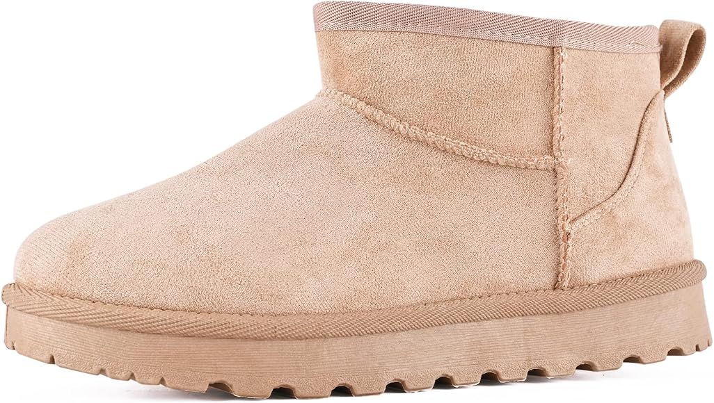 READYSALTED Women's Suede Cosy Faux Fur Ultra Mini Ankle Snow Boots (COSY) | Amazon (UK)