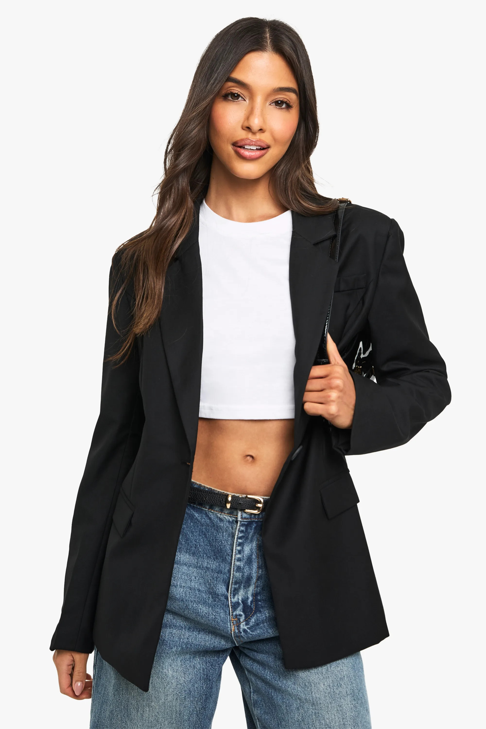 Woven Tailored Cinched Blazer | Boohoo.com (UK & IE)