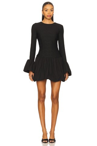 ELLIATT Theodara Long Sleeves Mini Dress in Black from Revolve.com | Revolve Clothing (Global)