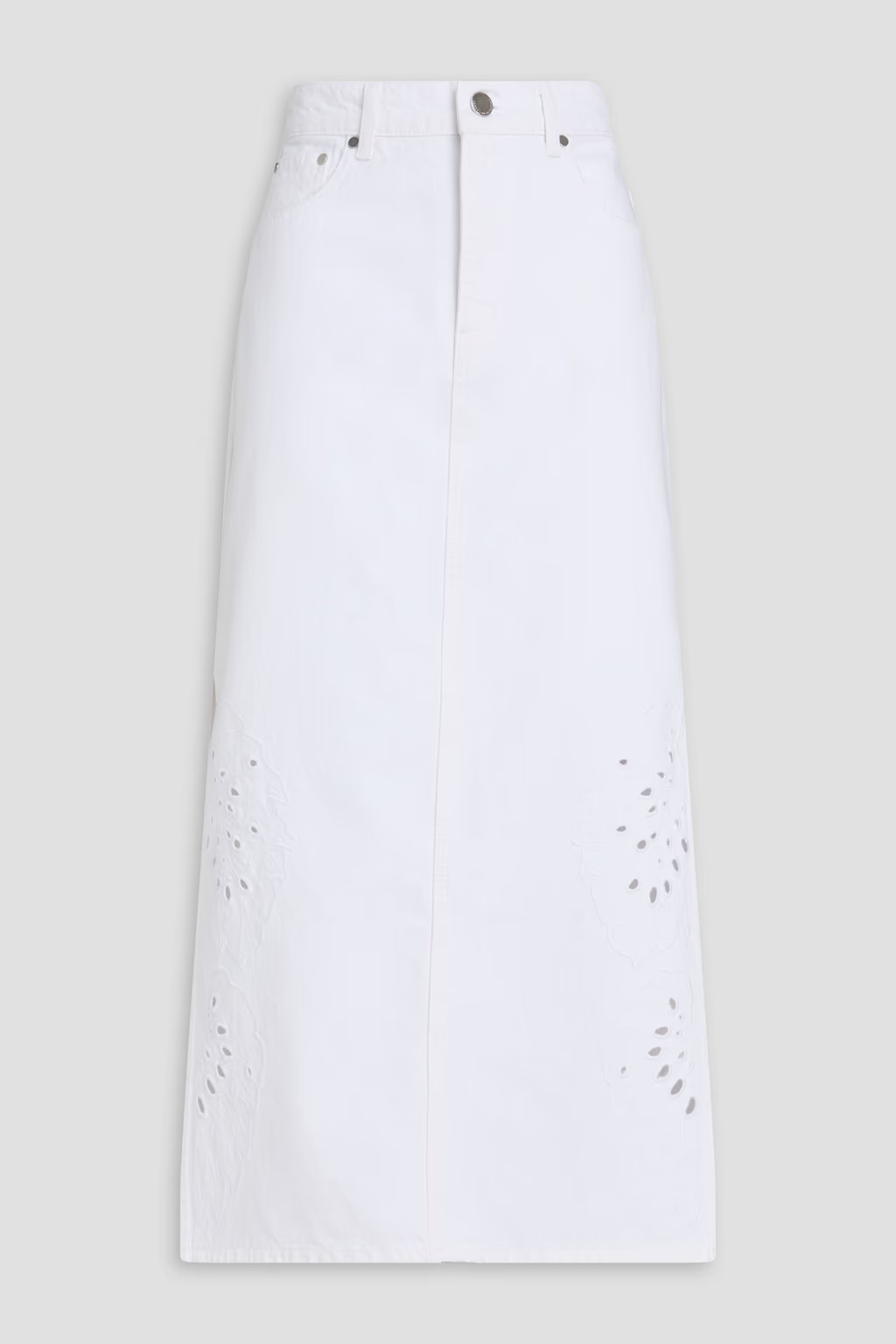 Violet denim midi skirt | The Outnet (US and CA)