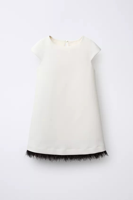 DETACHABLE FEATHER DRESS | Zara US