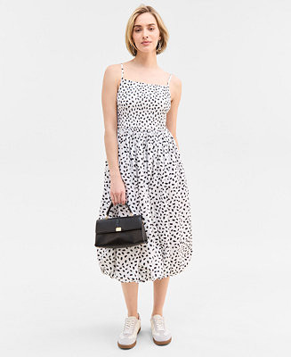 Women's Smocked Bubble-Hem Midi Dress, Exclusively at Macy's | Macy's