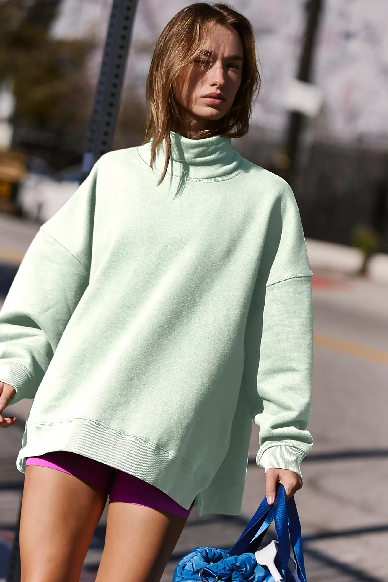 A Cut Above Mock Neck Pullover Sweatshirt | Free People (Global - UK&FR Excluded)