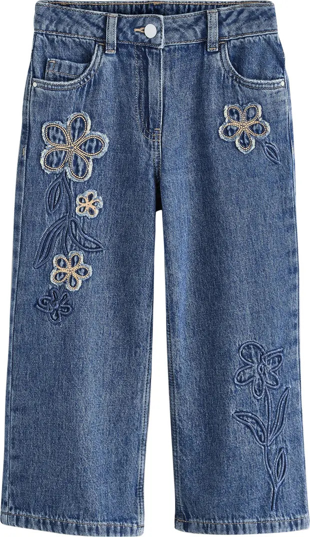 Kids' Floral Appliqué Jeans | Nordstrom
