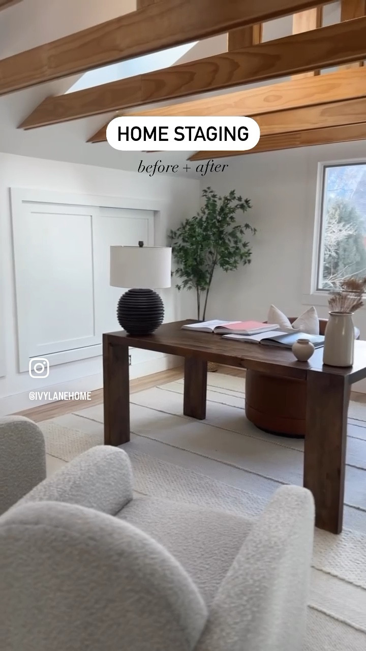 Shop this home office look!

#desk #rug #chair #accentchair #baskets #tree

#LTKstyletip #LTKVideo #LTKhome