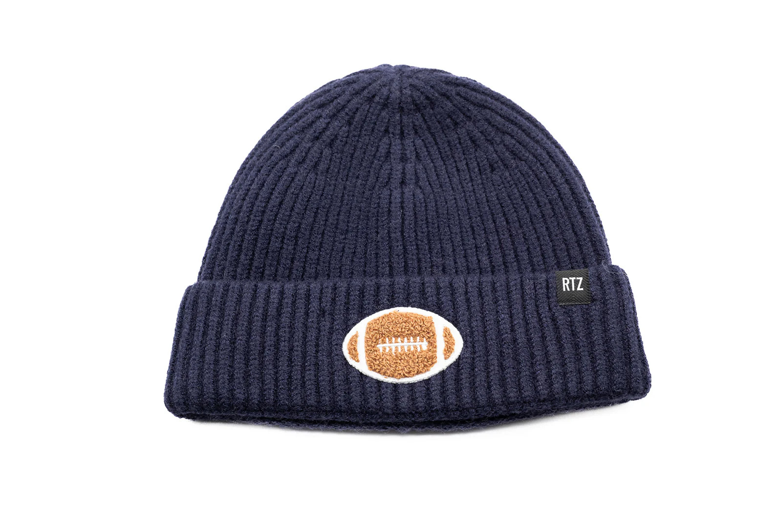 Midnight Terry Football Beanie | Rey to Z