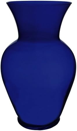 Floral Supply Online 10 5/8" Cobalt Blue Spring Garden Vase - Decorative Glass Flower Vase for Fl... | Amazon (US)