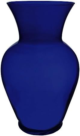 Floral Supply Online 10 5/8" Cobalt Blue Spring Garden Vase - Decorative Glass Flower Vase for Fl... | Amazon (US)