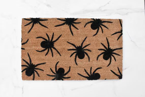Spider Doormat Halloween Doormat Welcome Mat Autumn - Etsy | Etsy (US)