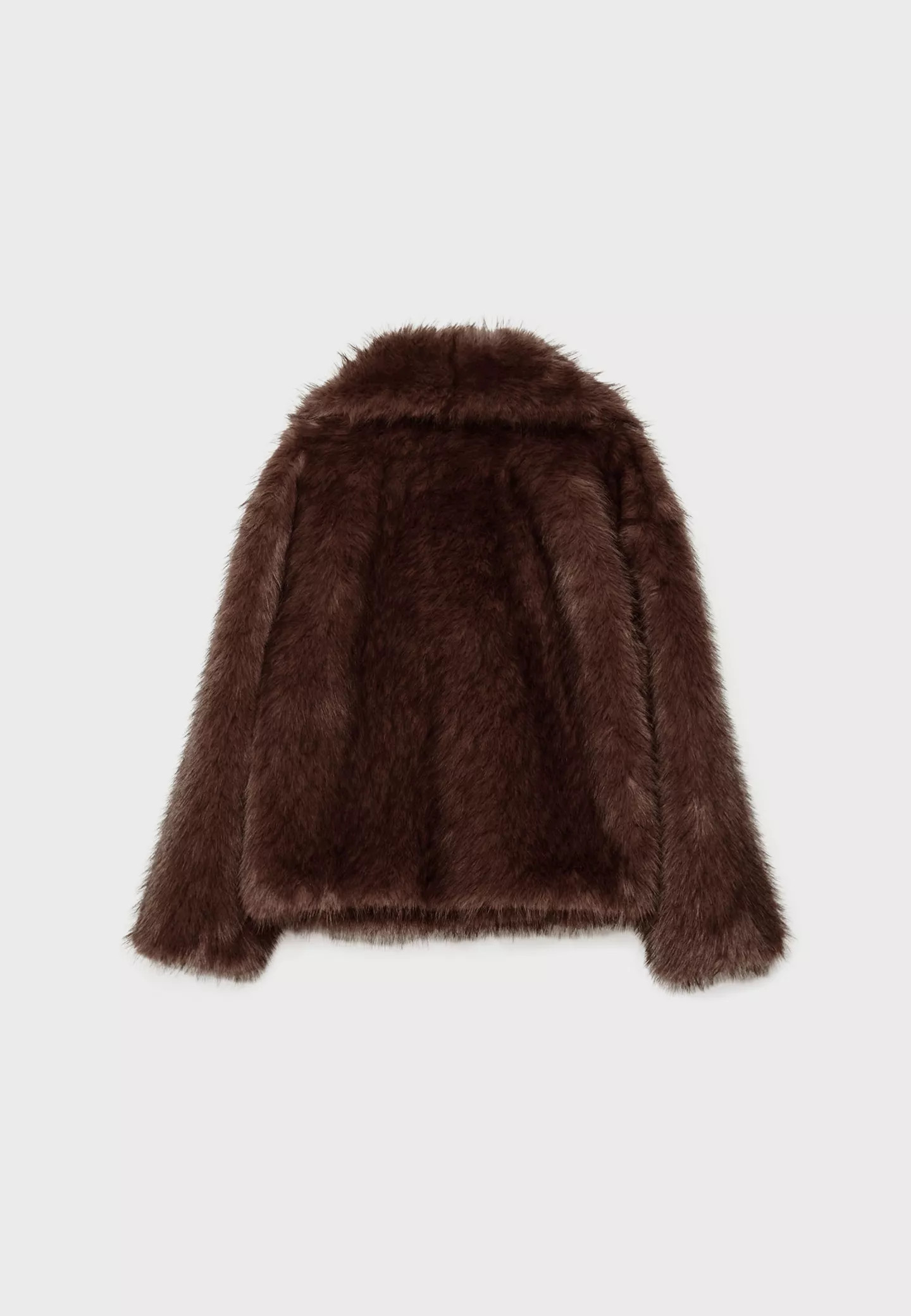 Cropped faux fur jacket | Stradivarius (UK)