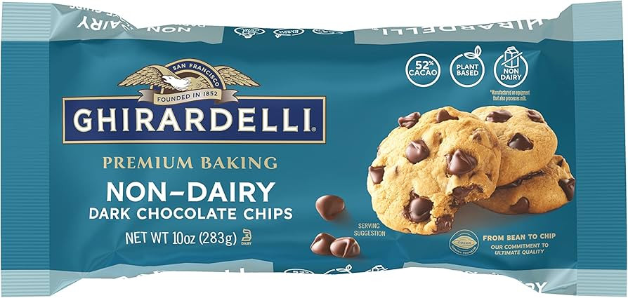 GHIRARDELLI Non-Dairy Dark Chocolate Chips for Baking, Premium Baking Chips, 10 OZ Bag | Amazon (US)