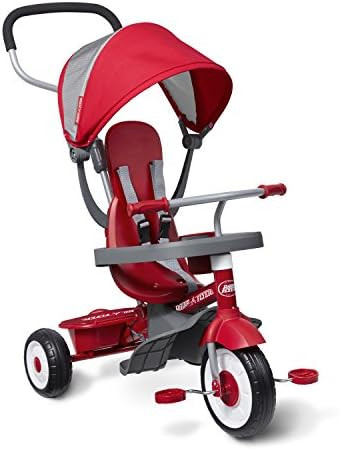 Radio Flyer 4-in-1 Stroll 'N Trike, Red Toddler Tricycle for Ages 1 Year -5 Years, 19.88" x 35.04... | Amazon (US)