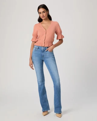High Rise Manhattan 32 Inch Bootcut Jean - Vino Vibes | Paige