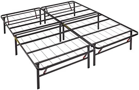Amazon Basics Foldable Metal Platform Bed Frame with Tool Free Setup, 14 Inches High, King, Black | Amazon (US)