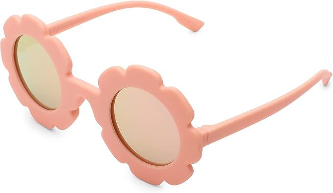 Pro Acme Flexible Cute Round Flower Sunglasses for Kids UV 400 Protection Polarized Glasses Child... | Amazon (US)