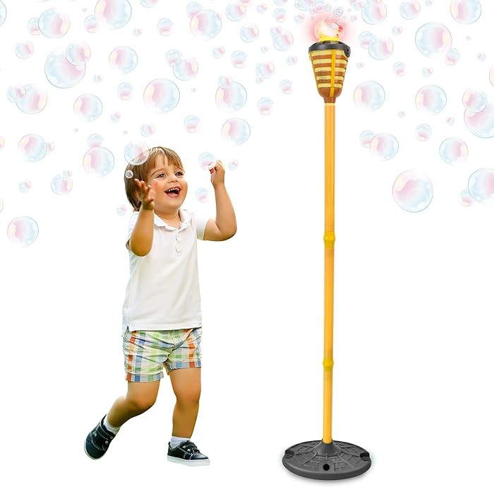 Tiki Torch Bubbler - Valentine's Bubble Machine with Lights and Music, Bubble Blower and Wand, Re... | Amazon (US)