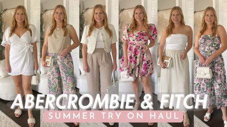 Abercrombie and Fitch Summer Try On Haul 2024 • size medium regular in dresses, pants seen here 

#LTKSeasonal #LTKmidsize #LTKworkwear