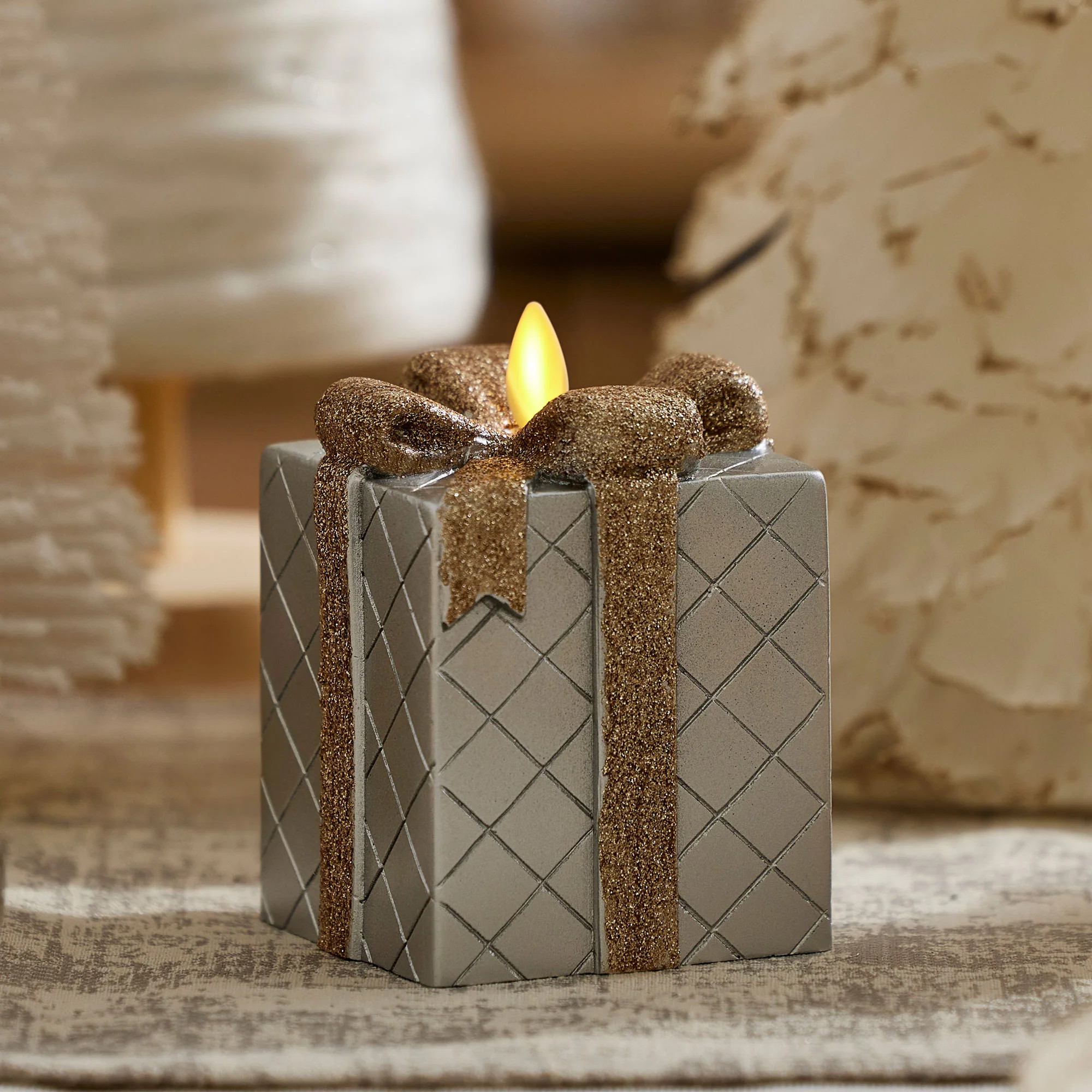 Silver Flameless Candle Gift Box | Luminara