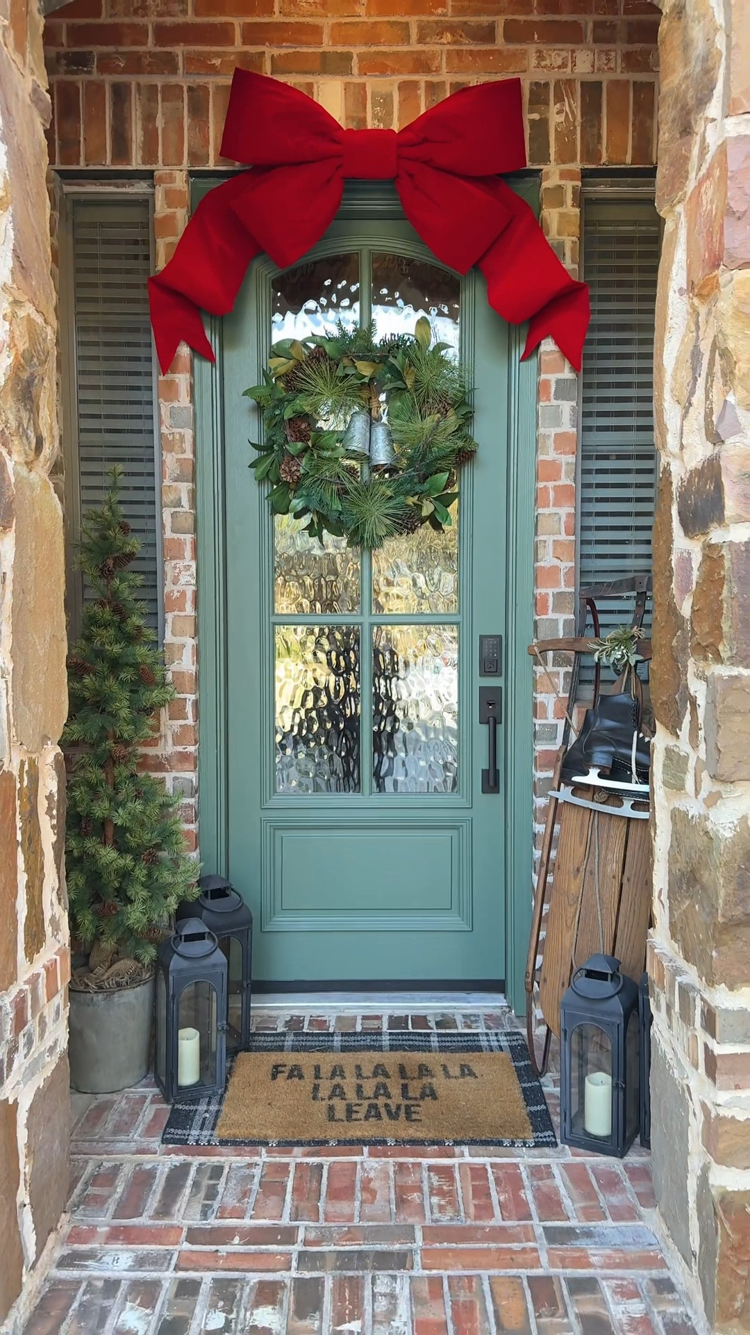 I finally got my bow hung! ❤️ wayfair big red bow outdoor decoration christmas holiday winter home decor party 

#LTKHoliday #LTKHome #LTKSeasonal