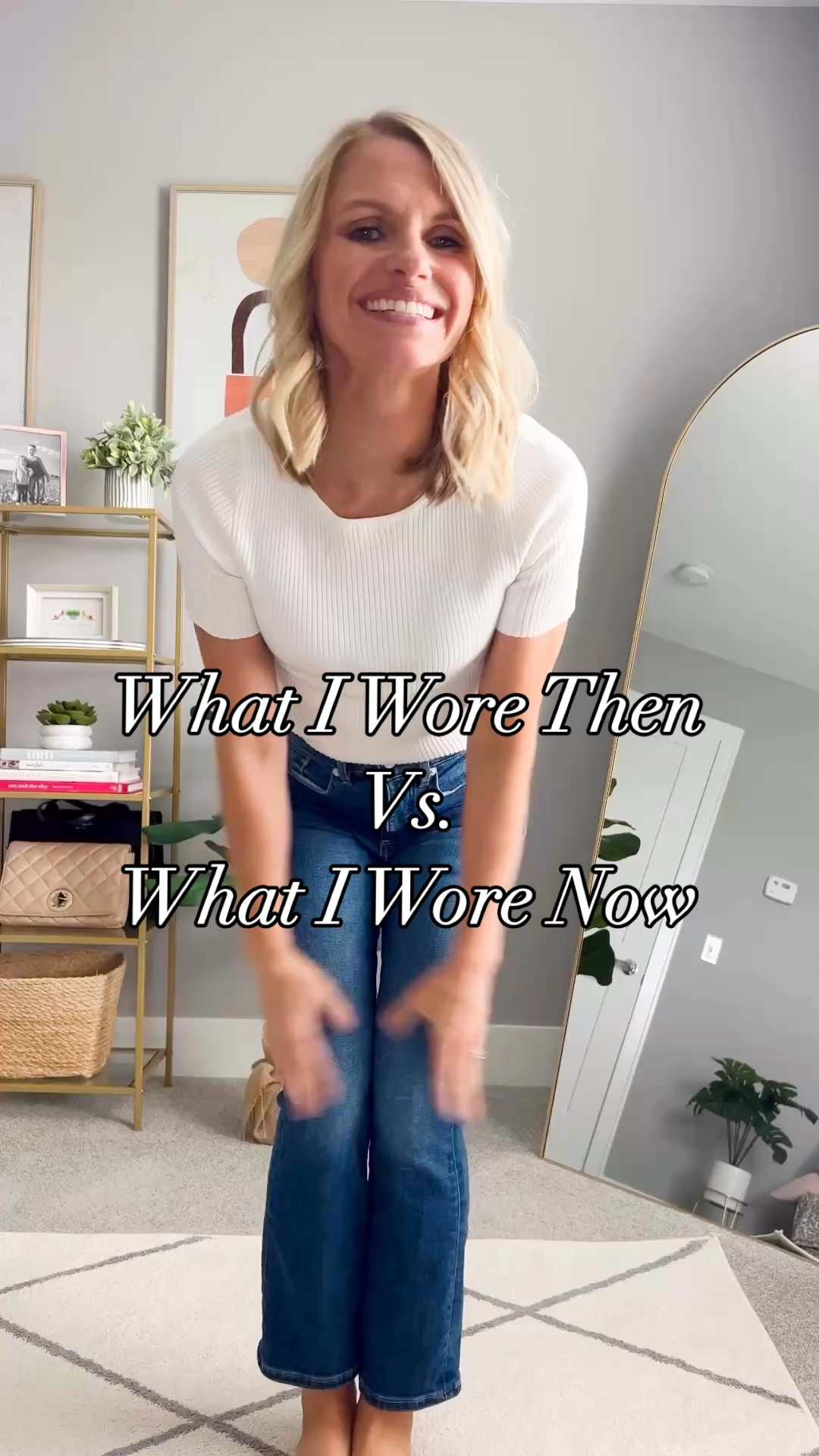 What I wore then vs. what I wore now. Updating an outfit I wore in 2015. Jeans- 24/petite || white shirt- small || skirt- xsmall 

#LTKStyleTip #LTKVideo #LTKFindsUnder50