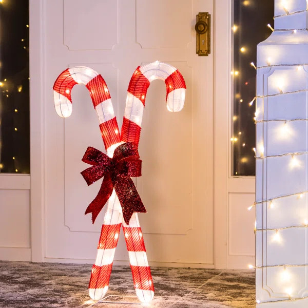 Candy Canes Lighted Display (Set of 2) | Wayfair North America