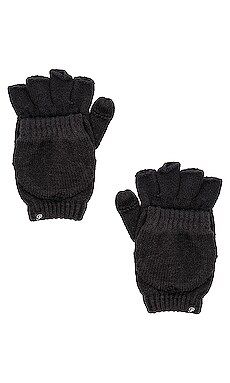 Plush Fleece Lined Texting Mittens in Black from Revolve.com | Revolve Clothing (Global)