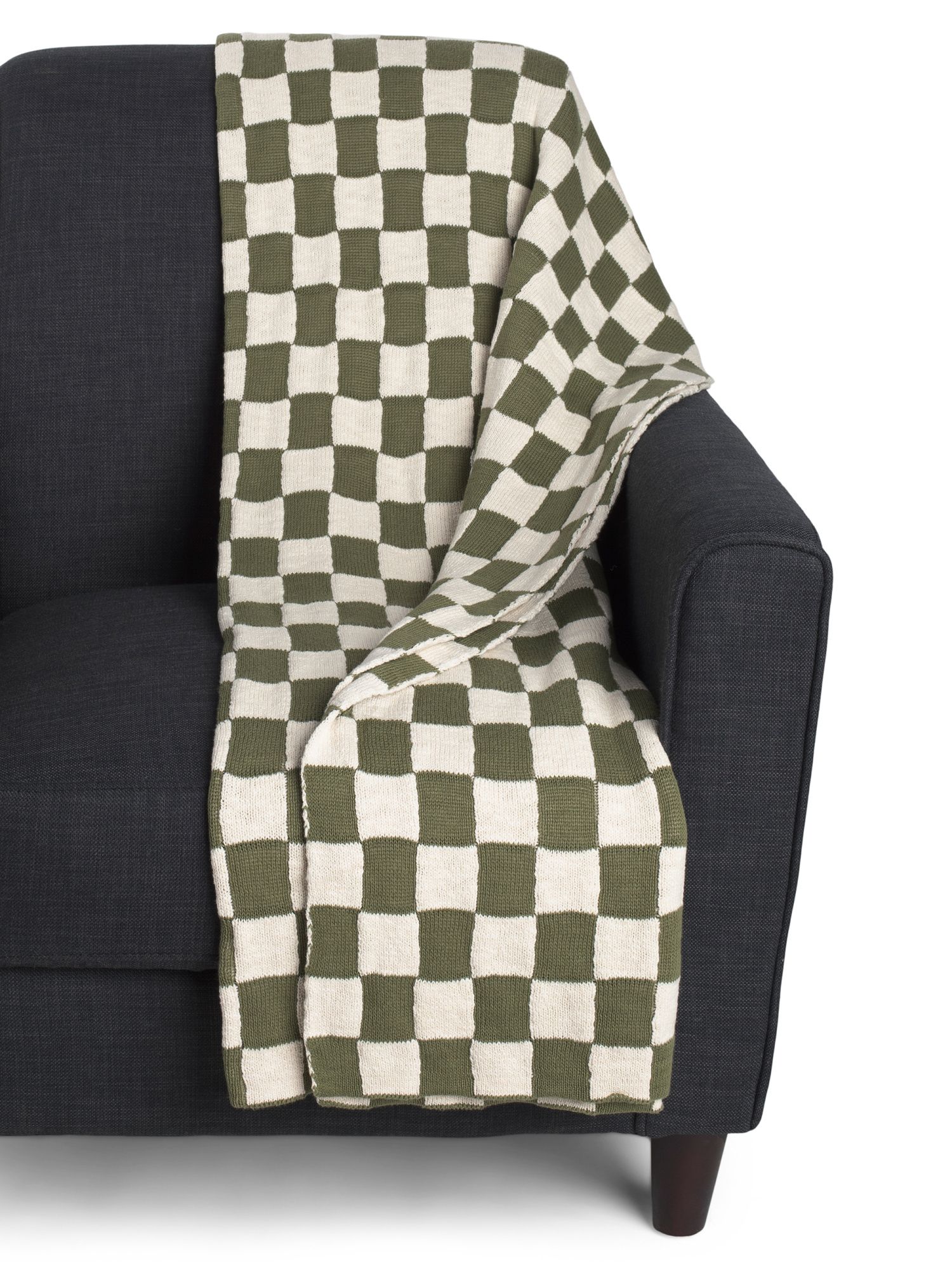 Checkered Knit Throw | TJ Maxx