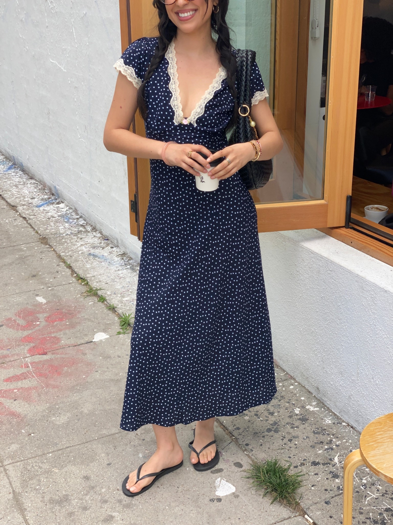 Commence polka dot dress + havianas black flip flops 

#LTKTravel #LTKStyleTip #LTKActive