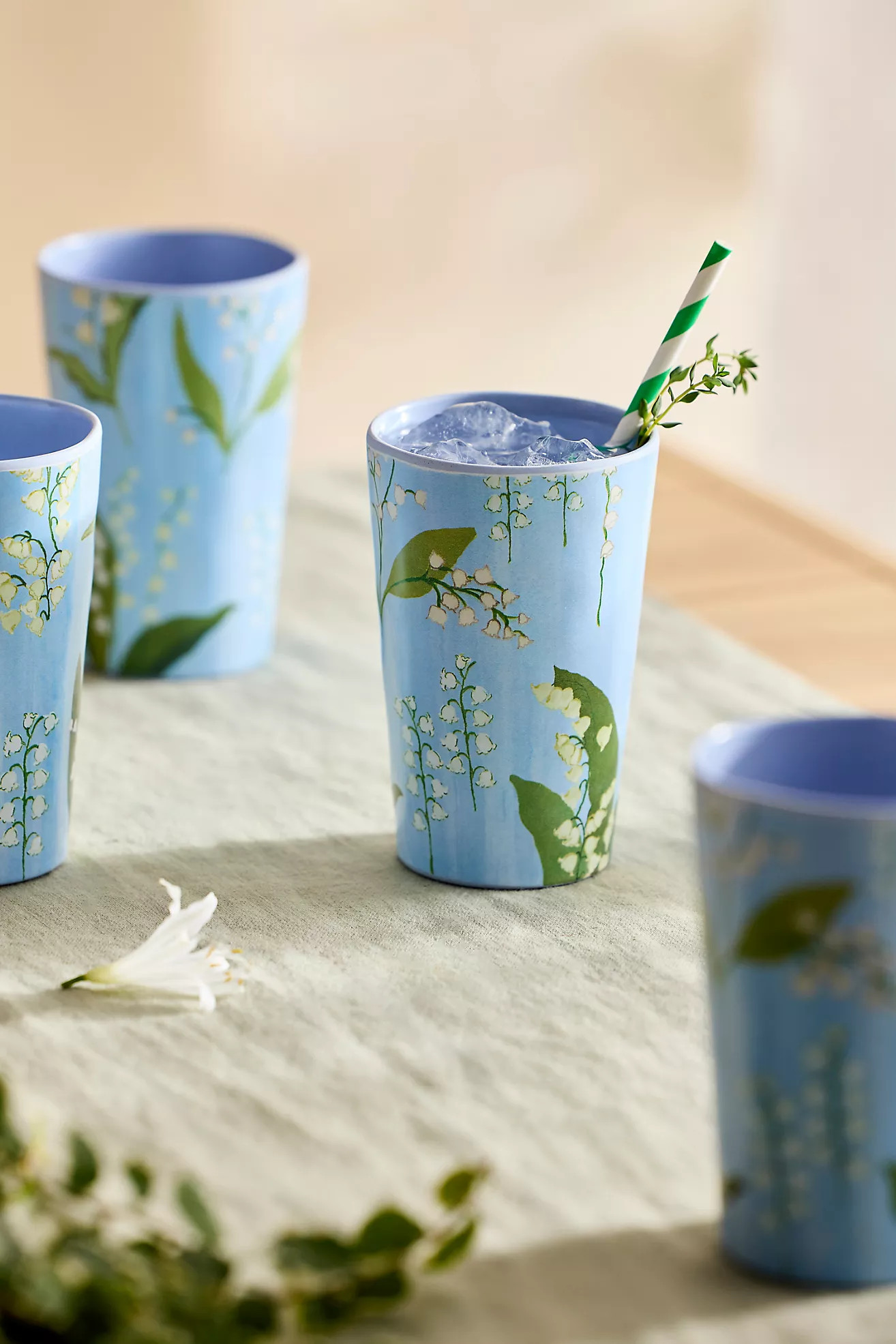 Floral Melamine Cups, Set of 4 | Anthropologie (US)