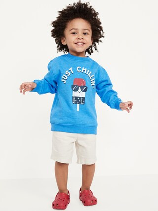Oversized Crew-Neck Sweatshirt for Toddler Boys | Old Navy (US)
