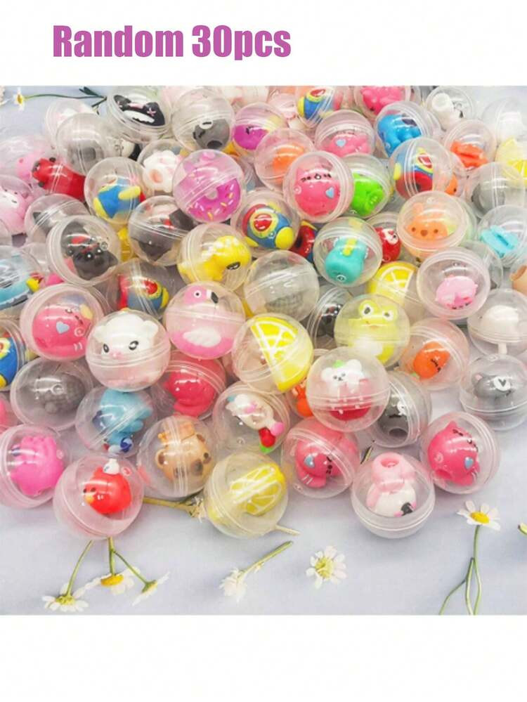 10/20/25/30/35/40/50Pcs Mini Cute Kawaii Capsule Toys, Perfect For Party Sharing Fun Thanksgiving Day Christmas Gift( Random Style) | SHEIN