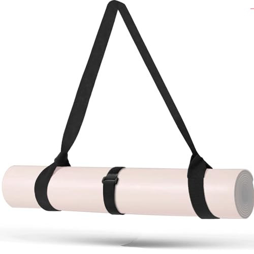 MRZZATA Yoga Mat Carrier Strap - Adjustable Thick and Wide Strap for Carrying Mat or Stretching, Black | Amazon (US)