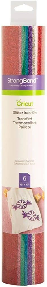 Cricut Glitter Iron On, Bejeweled Sampler Pack- 6 Sheets (12'x12') - HTV Heat Transfer Vinyl, Com... | Amazon (US)