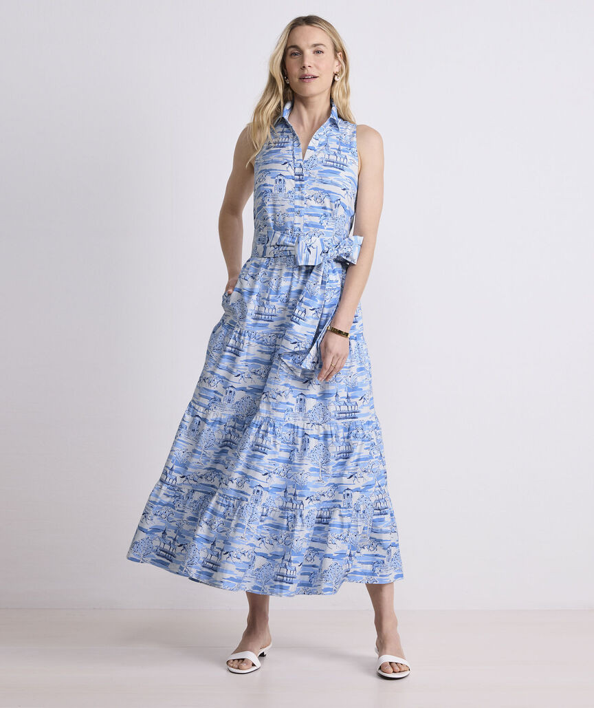 Kentucky Derby Women's Tiered Maxi Dress | vineyard vines