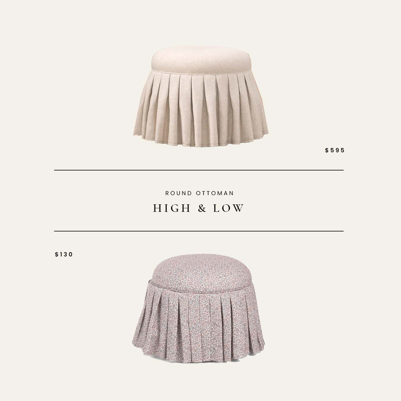 High / Low : Round Ottoman

#LTKHome