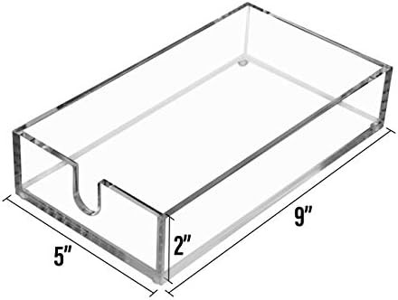 Acrylic Guest Towel Napkin Holder – Acrylic Holder for Disposable Hand Towels for Bathroom – ... | Amazon (US)