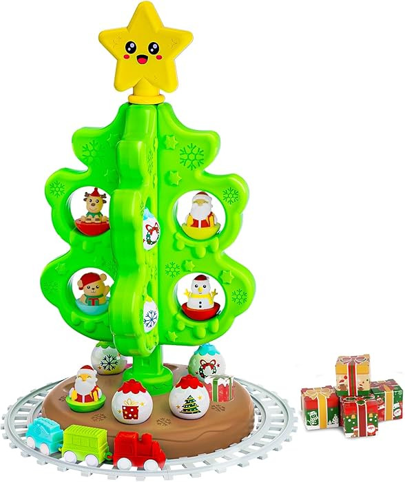 My First Christmas Tree for Toddlers: Kids Christmas Tree Toy Set with DIY Train Set&Tracks,18 Co... | Amazon (US)