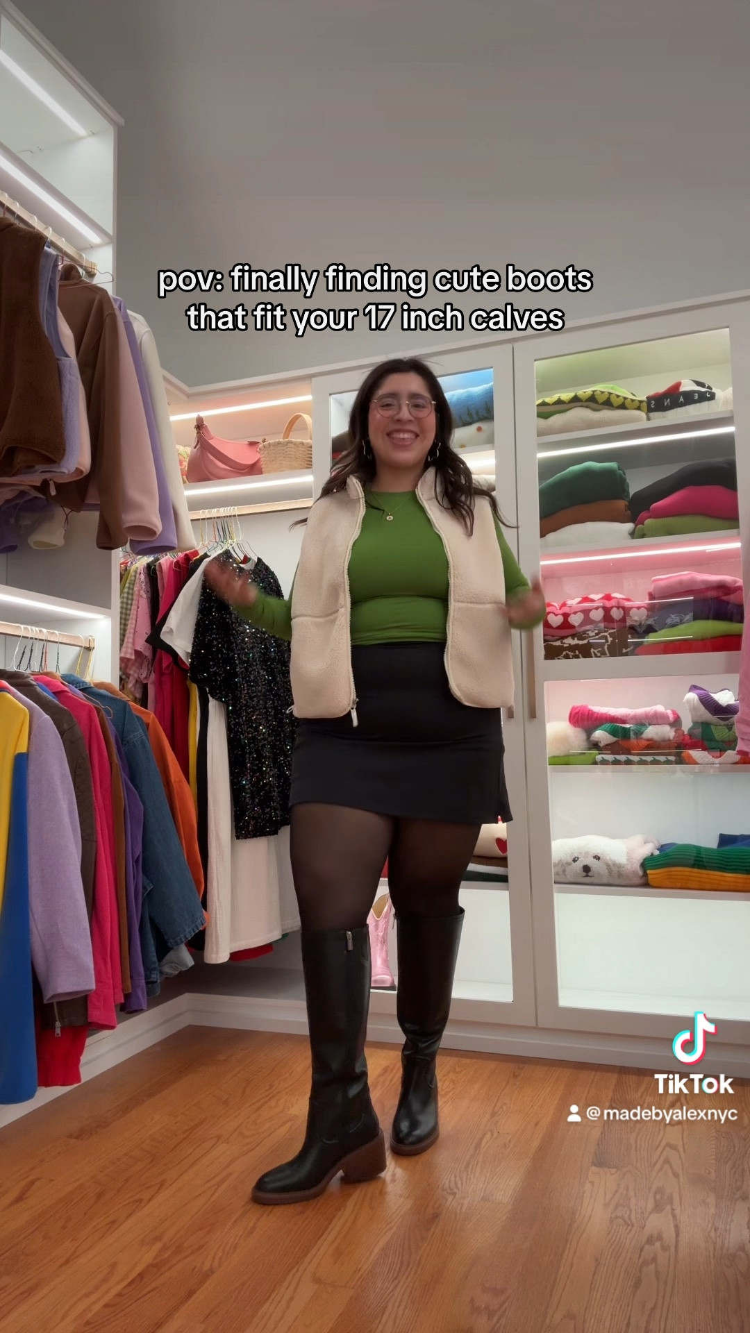 Wearing large in the top, vest, and skort!
Boots fit my 17 inch wide calves perfectly! 

#LTKfindsunder50 #LTKstyletip #LTKmidsize