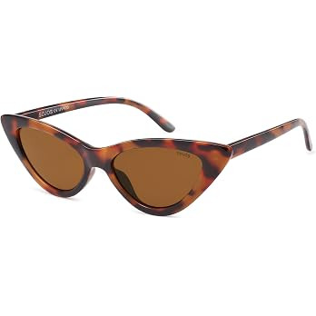 SOJOS Retro Vintage Narrow Cat Eye Sunglasses for Women Clout Goggles Plastic Frame SJ2044 | Amazon (US)