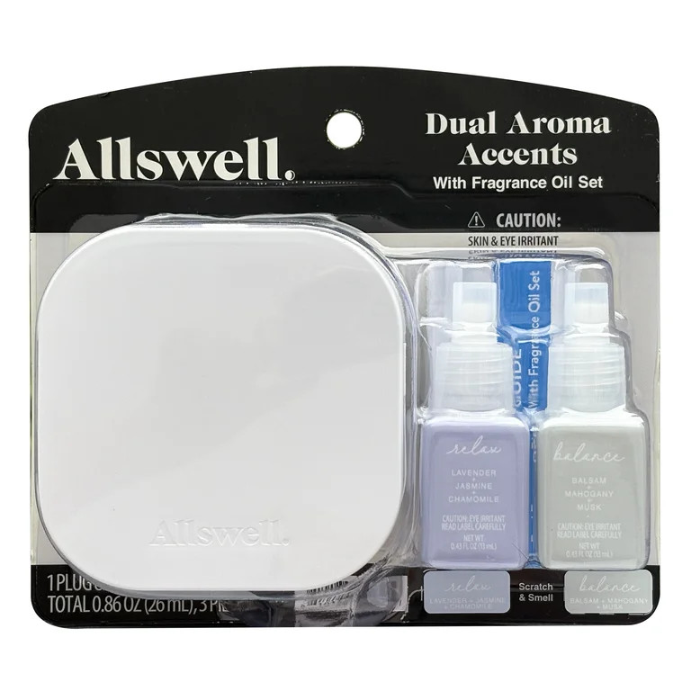 Allswell Dual Plug In Bundle with 2 Oils, Relax & Balance (Lavender + Jasmine + Chamomile & Balsa... | Walmart (US)