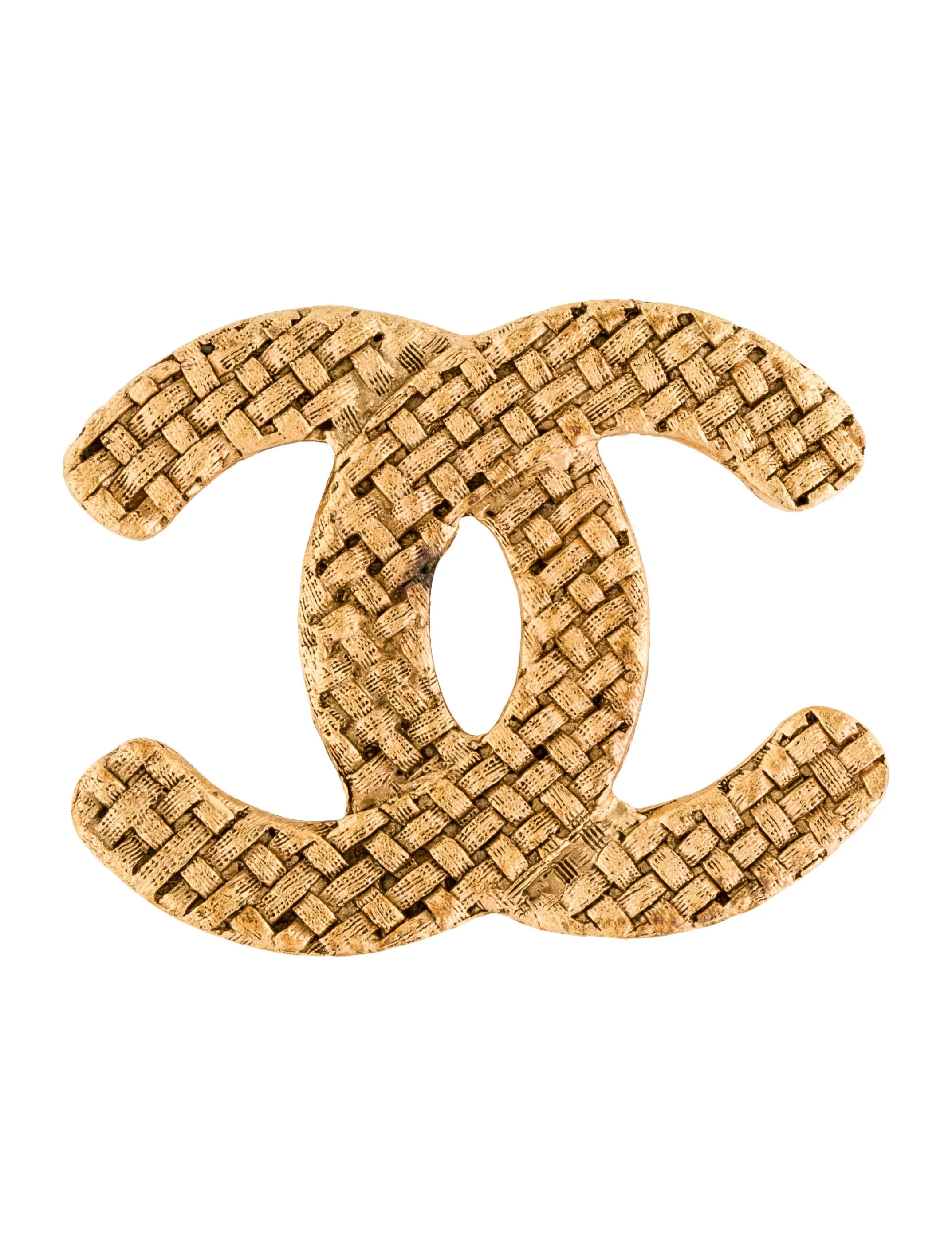Vintage CC Woven Pin Brooch | The RealReal