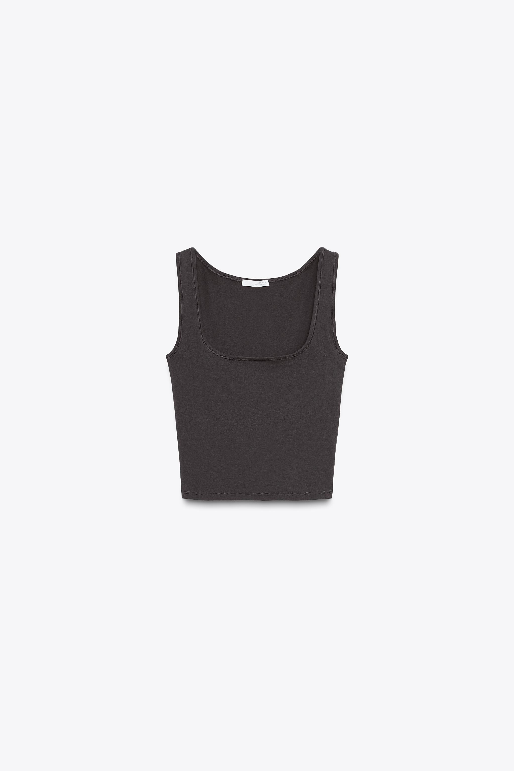 SQUARE NECK TOP | Zara US