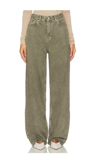 Donna Wide Leg in Washed Olive | Revolve Clothing (Global)